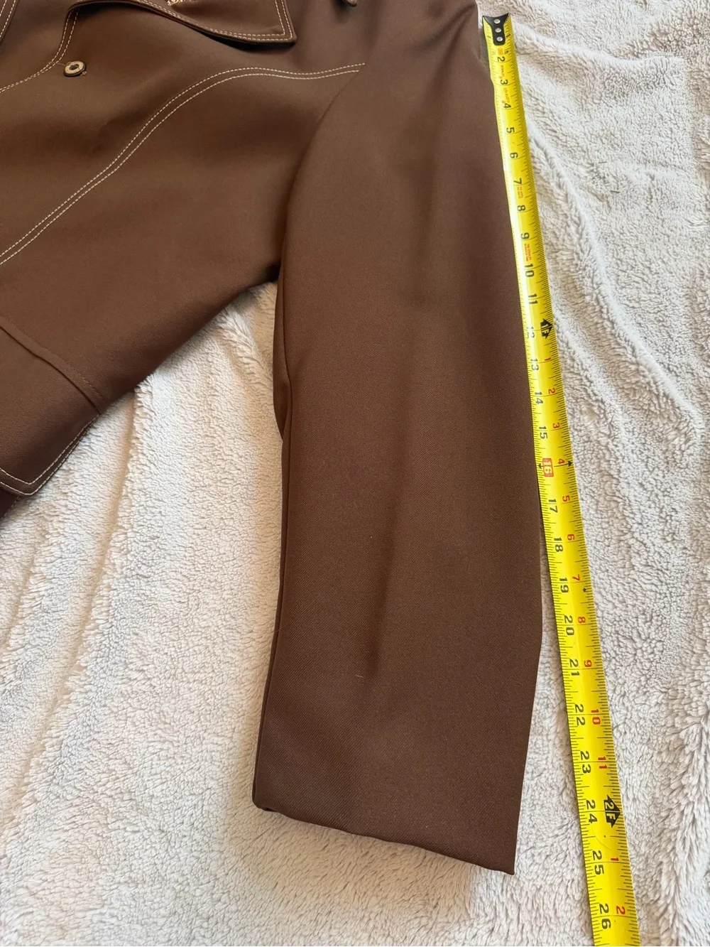 Vintage 70s Sears Sportswear Brown Western‎ Leisure Jacket Contrast Stitch 40
